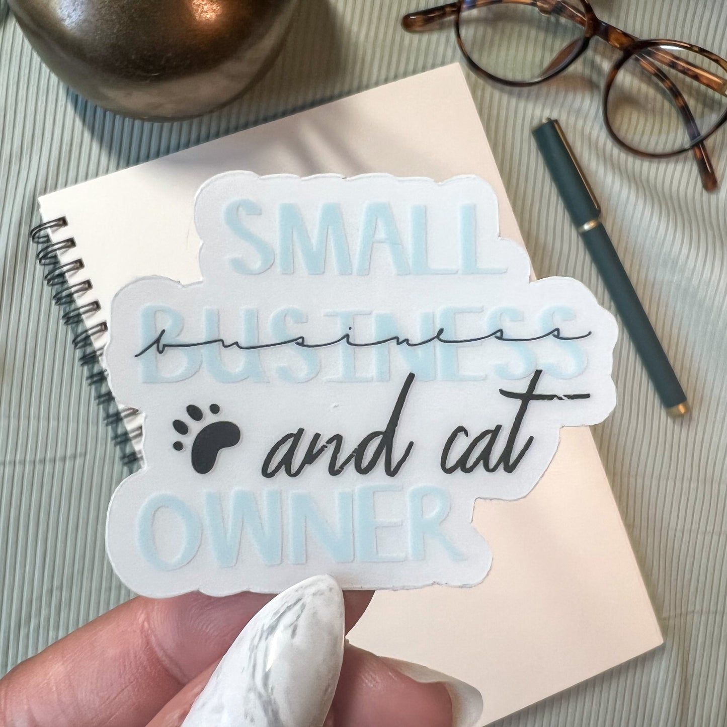 Small Business and Cat Owner Sticker