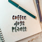 Coffee Dogs Plants Sticker