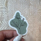 Minimalist Green Flower Sticker