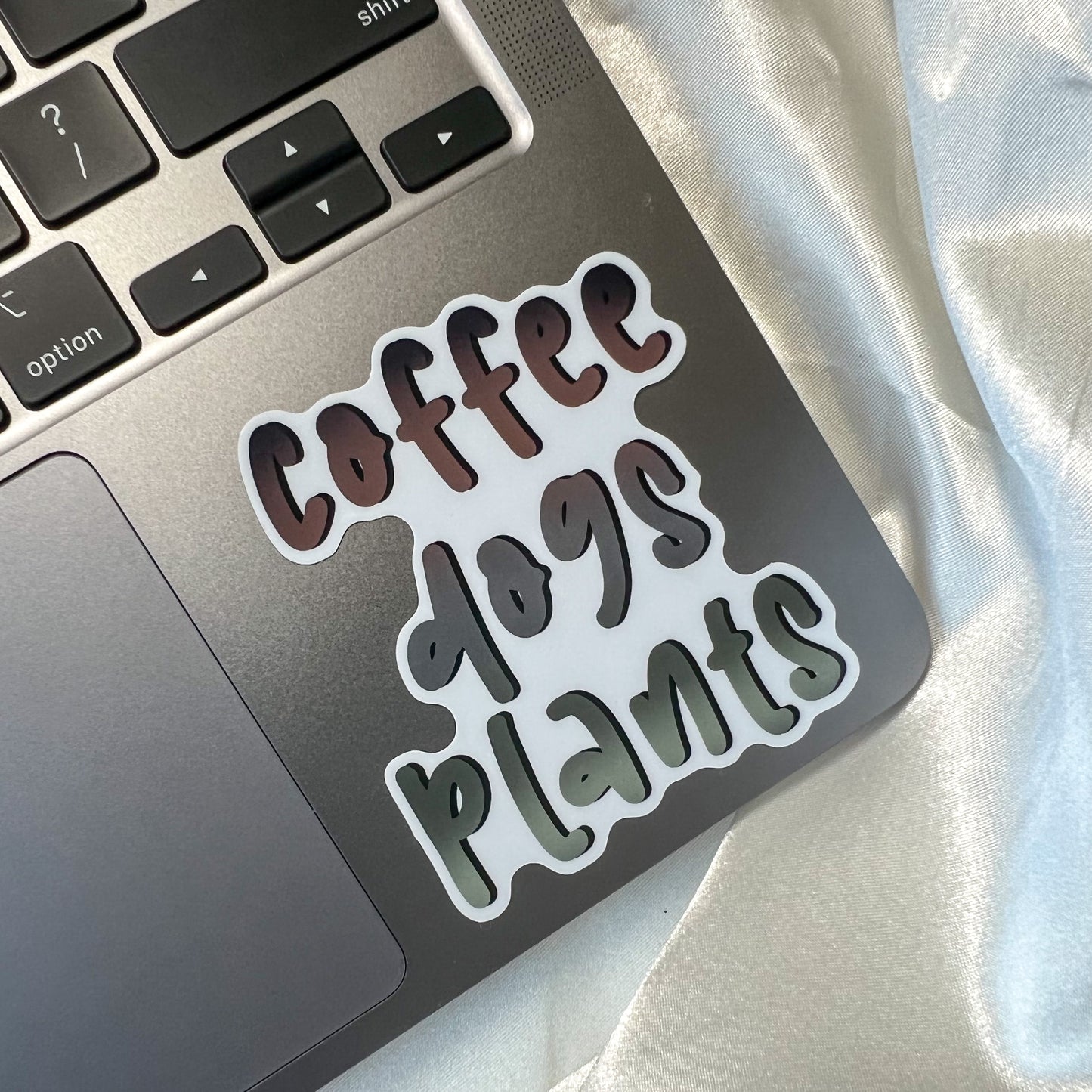 Coffee Dogs Plants Sticker