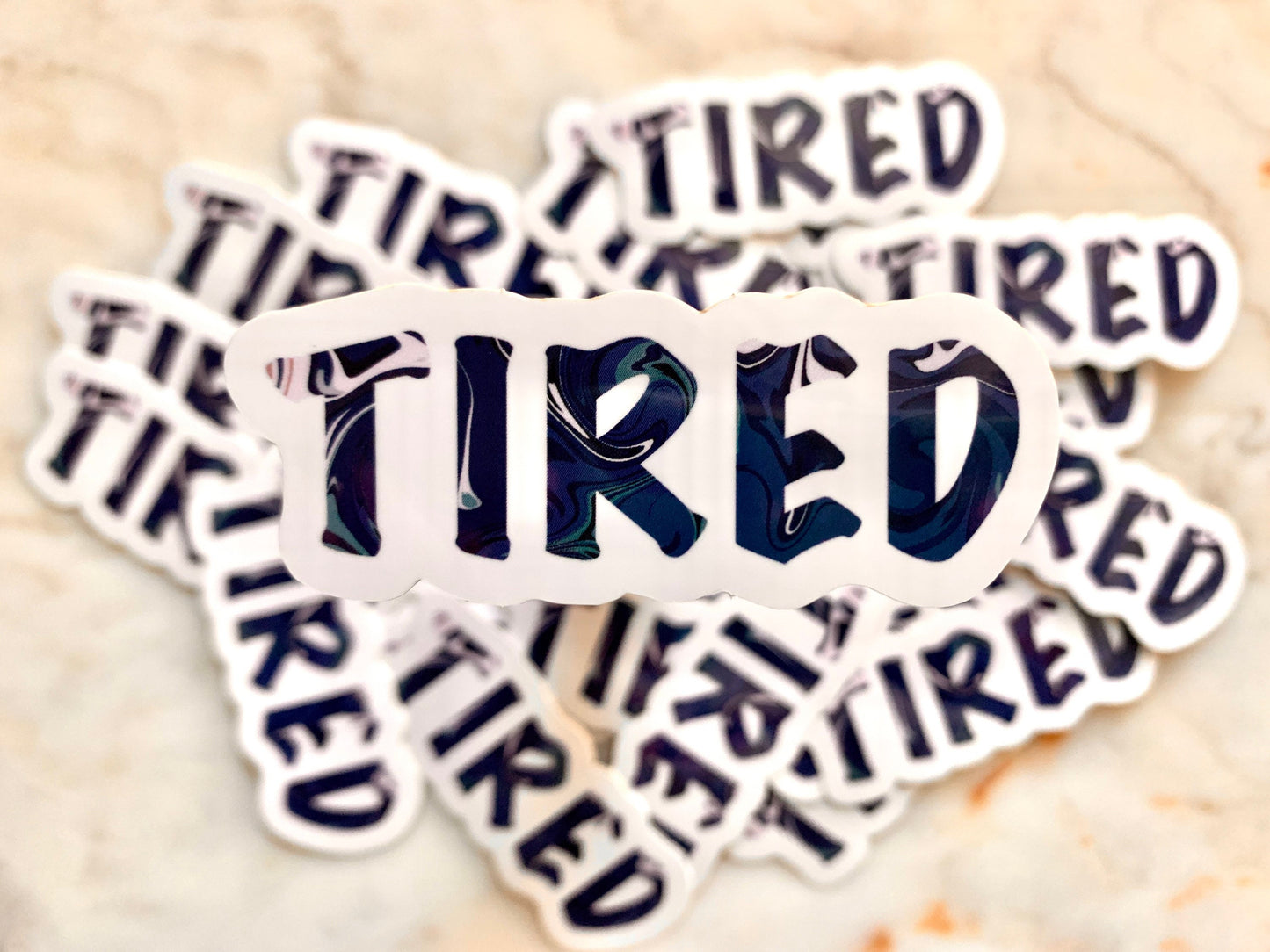 Tired Sticker