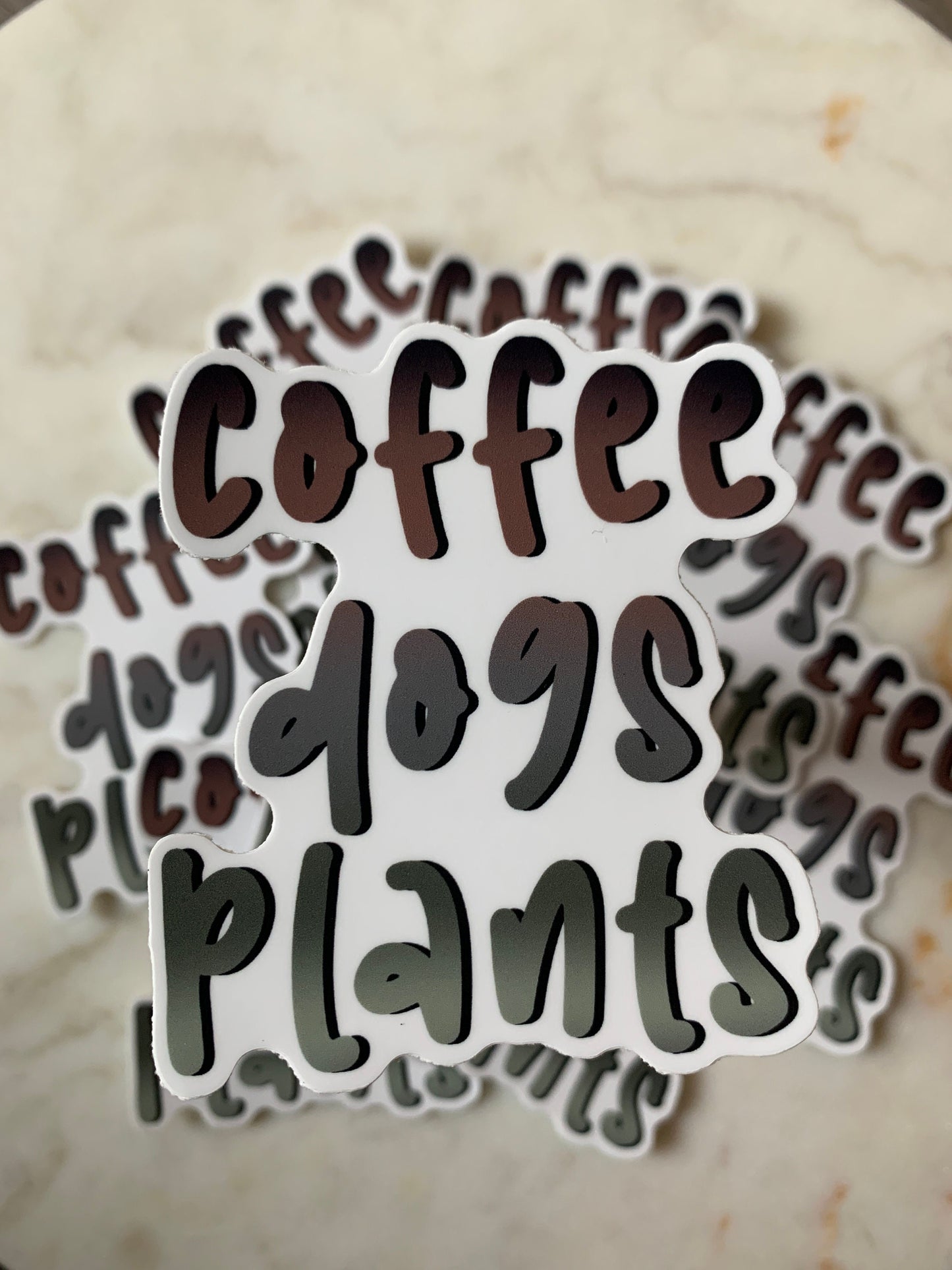 Coffee Dogs Plants Sticker